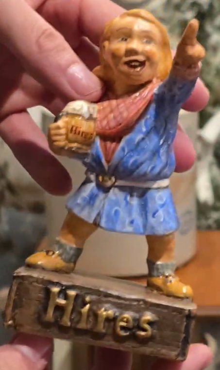 Hires Root Beer Ceramic Figure and Dish