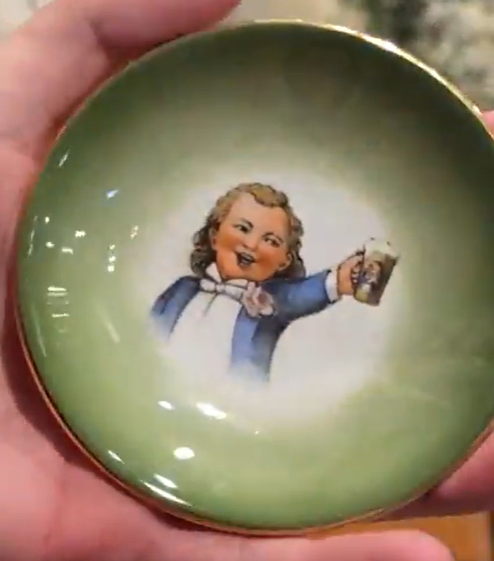 Hires Root Beer Ceramic Figure and Dish