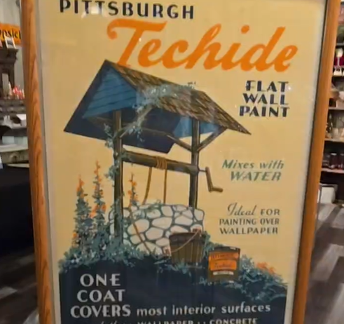 Pittsburgh Techide Flat Wall Paint Paper Poster Advertising Sign