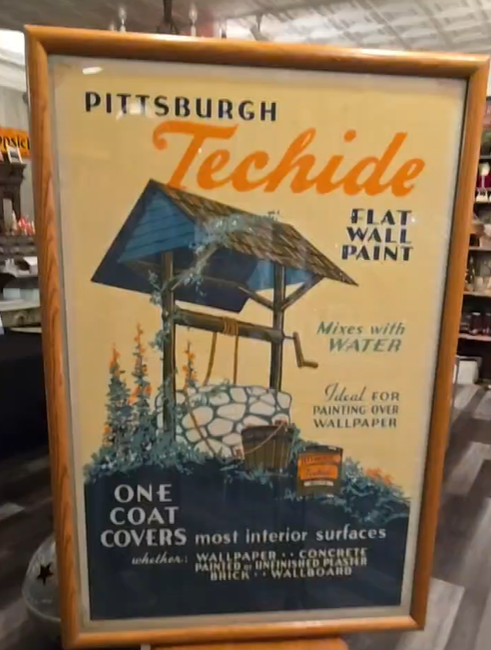 Pittsburgh Techide Flat Wall Paint Paper Poster Advertising Sign