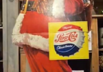 Pepsi-Cola Merry Christmas Santa Claus Easel-Back Cardboard Sign