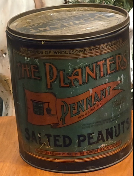 Planters Salted Peanuts Pennant Brand SST Can