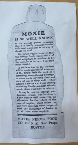 Learn to Drink Moxie Die Cut Cardboard Sign