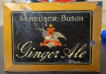 Anheuser-Busch Ginger Ale Tin Over Cardboard Prohibition Era Sign