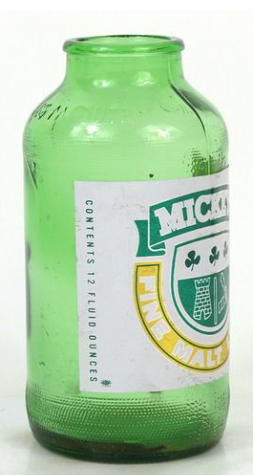 1970 Mickey’s Stout Malt Liquor 12oz Big Mouth Stubbie Evansville Indiana