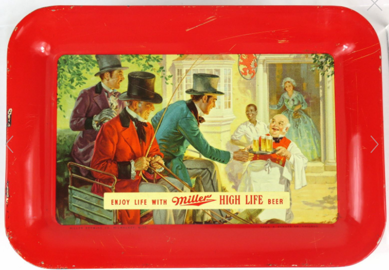 1954 Miller High Life Beer Tip Tray Milwaukee Wisconsin