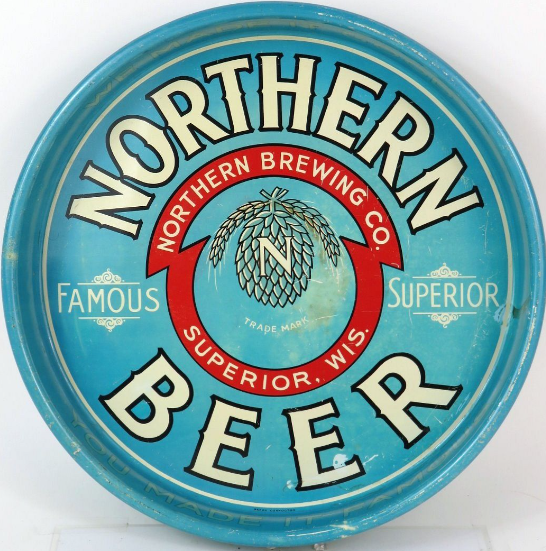1939 Northern Beer 13 inch Serving Tray Superior Wisconsin