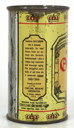 1947 Old Crown Ale 12oz Opening Instruction Can Fort Wayne Indiana