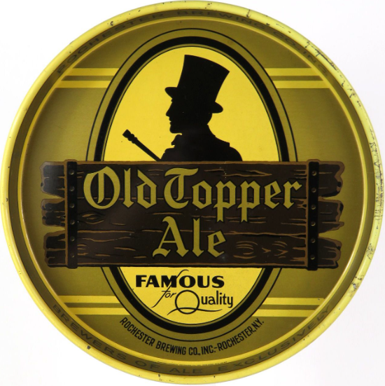 1939 Old Topper Ale 12 inch Serving Tray Rochester New York