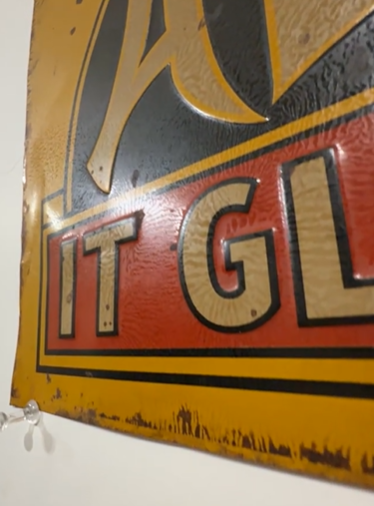 Drink Ale81 It Glorifies 5 Cents SST Embossed Sign