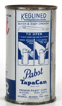 1940 Pabst Export Beer 12oz Opening Instruction Can Milwaukee Wisconsin
