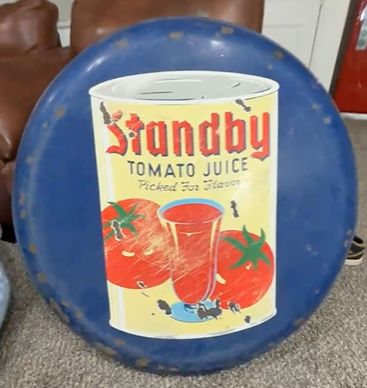 Standby Tomato Juice 36 Inch SSP Button Sign