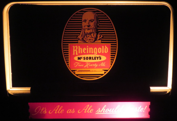 1947 Rheingold McSorley’s Ale Price Bros. Lighted Sign New York New York