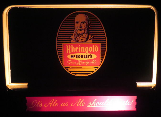 1947 Rheingold McSorley’s Ale Price Bros. Lighted Sign New York New York