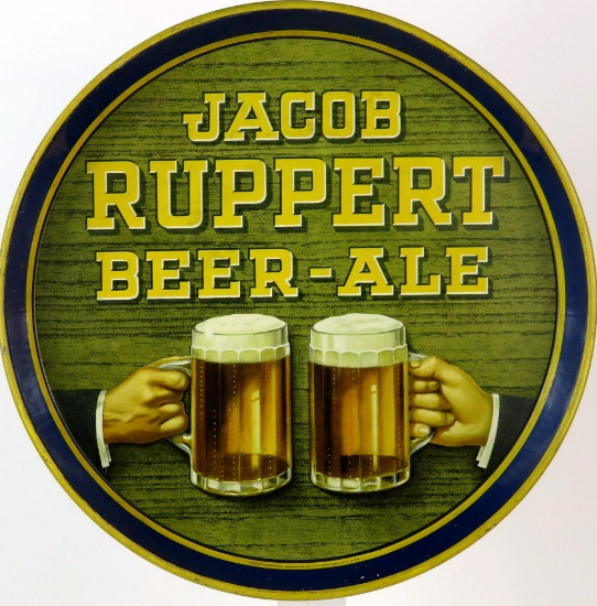 1945 Ruppert Beer/Ale 12 inch Serving Tray New York New York