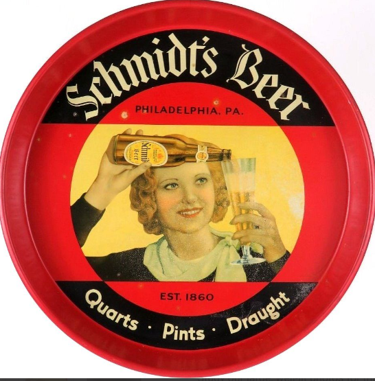 1933 Schmidt’s Repeal Beer 12 inch Serving Tray Philadelphia Pennsylvania