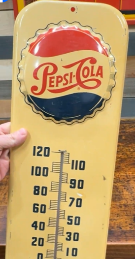 Pepsi the Light Refreshment SST Embossed Tube Thermometer