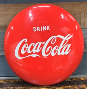 Drink Coca-Cola 12 Inch Convex SST Button Sign