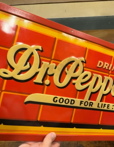 Dr. Pepper 10-2-4 Good for Life Red Brick Embossed SST Sign
