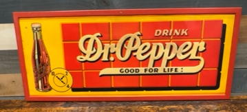 Dr. Pepper 10-2-4 Good for Life Red Brick Embossed SST Sign