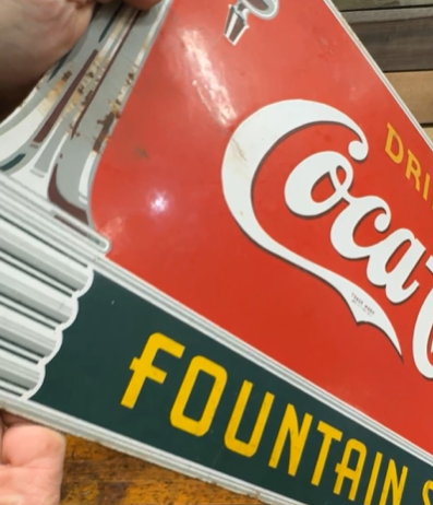 Coca-Cola Fountain Service SSP Die Cut Sign