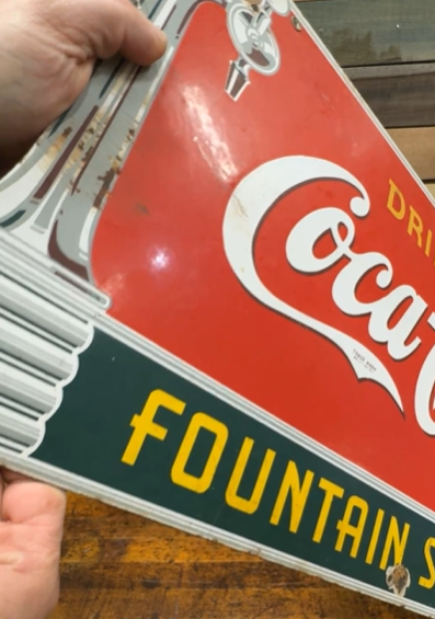 Coca-Cola Fountain Service SSP Die Cut Sign