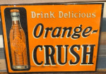 Drink Delicious Orange-Crush Ribbed Bottle SST Embossed Sign