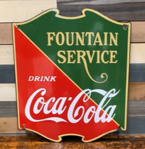 Coca-Cola Fountain Service SSP Die Cut Sign