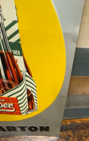 Dr. Pepper Six-Pack Take Home a Carton SST Embossed Sign