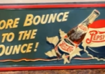 Pepsi-Cola Double Dot More Ounce to the Bounce SST Embossed Sign