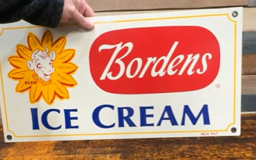 Bordens Ice Cream Elsie the Cow SST Sign