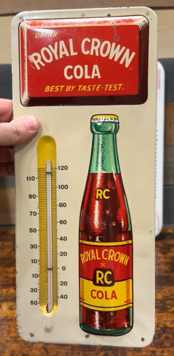 Royal Crown Cola Best by taste Test SST Tube Thermometer