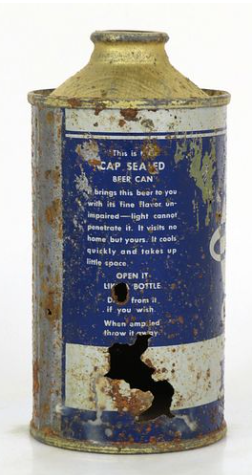 1937 Silver State Beer 12oz Low Profile Cone Top Can Trinidad Colorado