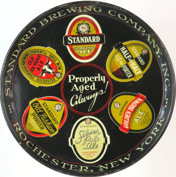1937 Standard Brews 11½ Inch Serving Tray Rochester New York