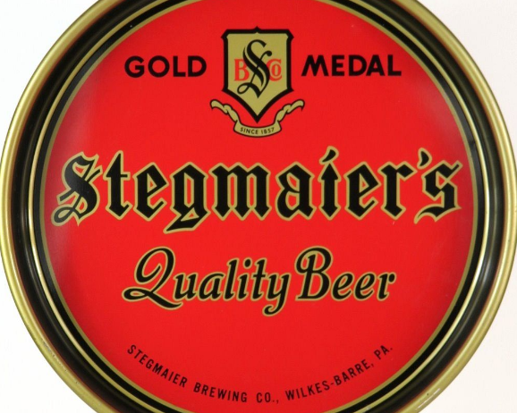 1948 Stegmaier’s Quality Beer 13 inch Serving Tray Wilkes-Barre Pennsylvania
