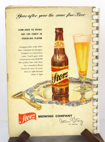 1944 Storz Recipies Of Menus” Book Omaha Nebraska