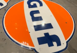 Gulf Gasoline Dog Ears 6′ SSP Pole Sign