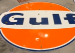 Gulf Gasoline 6′ Diameter SSP Dog Ears Pole Sign