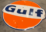 Gulf Gasoline 6′ Diameter SSP Dog Ears Pole Sign