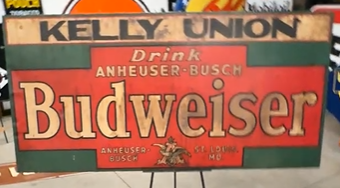 Budweiser Anheuser-Busch Kelly Union SST 6 Foot Sign