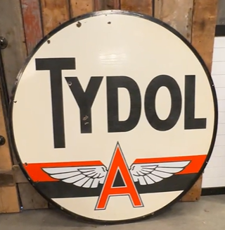 Tydol Flying A Red Band DSP 6′ Pole Sign