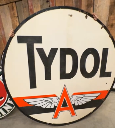 Tydol Flying A Red Band DSP 6′ Pole Sign