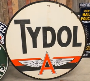 Tydol Flying A Red Band DSP 6′ Pole Sign