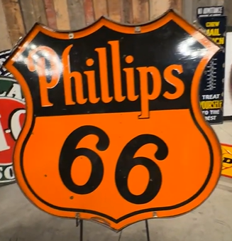 Phillips 66 Gasoline DSP 6′ Pole Sign