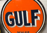 Gulf Gasoline Dealer 66 Inch DSP Sign