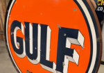 Gulf Gasoline Dealer 66 Inch DSP Sign