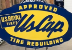 U.S. Royal Tires UsCap Approved Tuire Rebuilding SST Scalloped Edge Sign