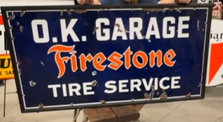 Firestone Tire Service OK Garage SSP 5 Foot Sign