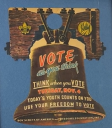 Boy Scouts of America Vote as You Think Die Cut Cardboard Sign