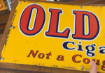 Old Gold Cigarettes Not a Cough in a Carload SSP Sign